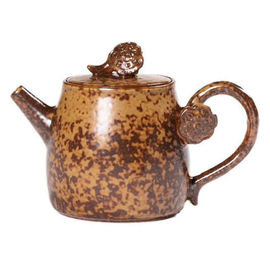 Longquan Celadon Grey Glaze Gongfu Teapot 150ML – Handcrafted Chinese Tea Pot with Plum Green Interior