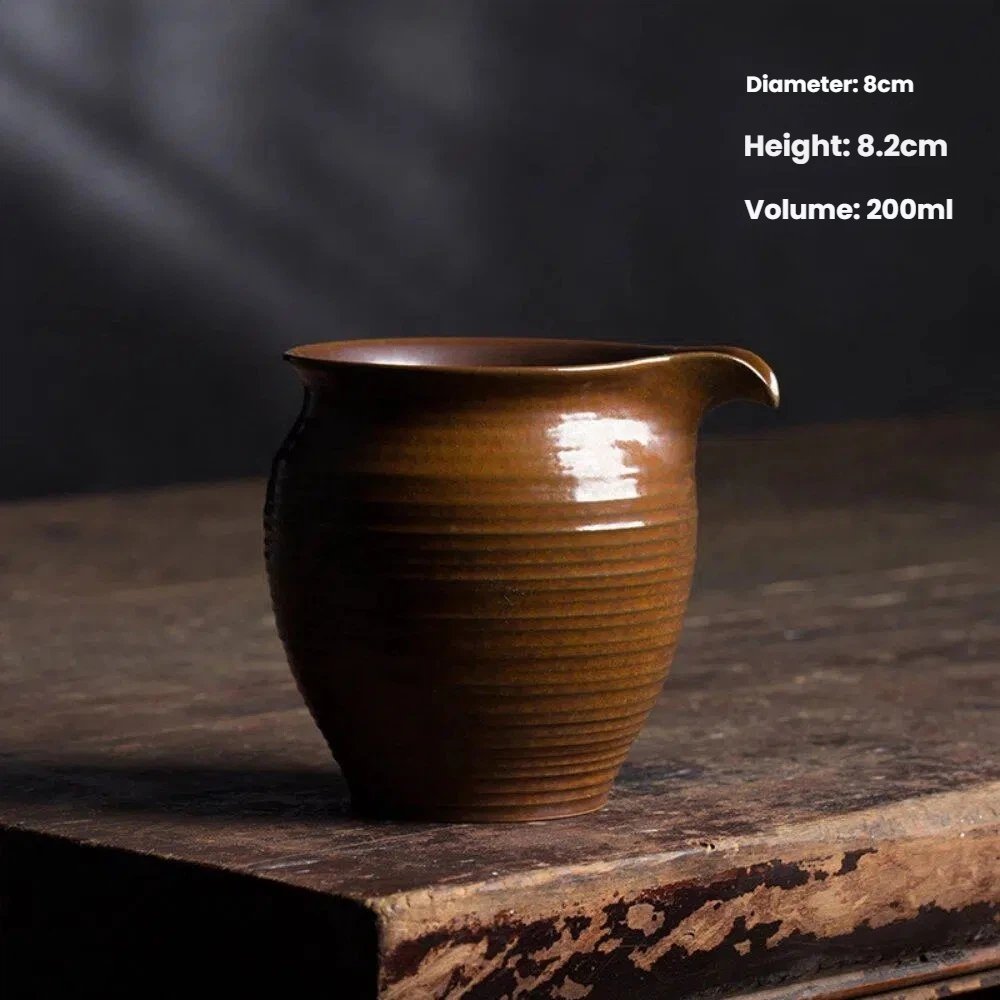 Longquan Celadon Gongdao Tea Pitcher – Handmade 200ML Ceramic Fair Cup