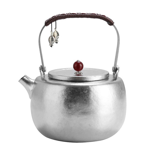 Pure Titanium Teapot and Water Kettle, Large Capacity, Durable and Lightweight for Home and Outdoor Tea Brewing