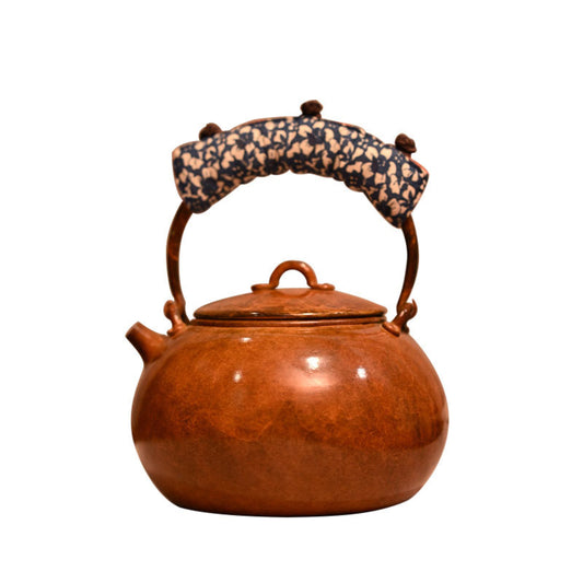 Handcrafted pure copper 800 ml tea kettle and gift box set