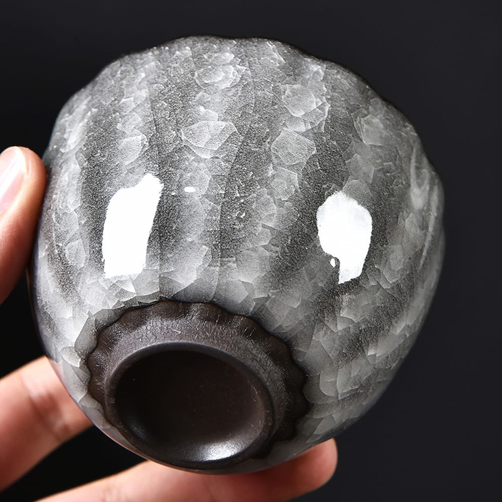 Black Ice Ceramic Gaiwan Gongfu Tea Set with Gift Box – Complete Chinese Tea Set