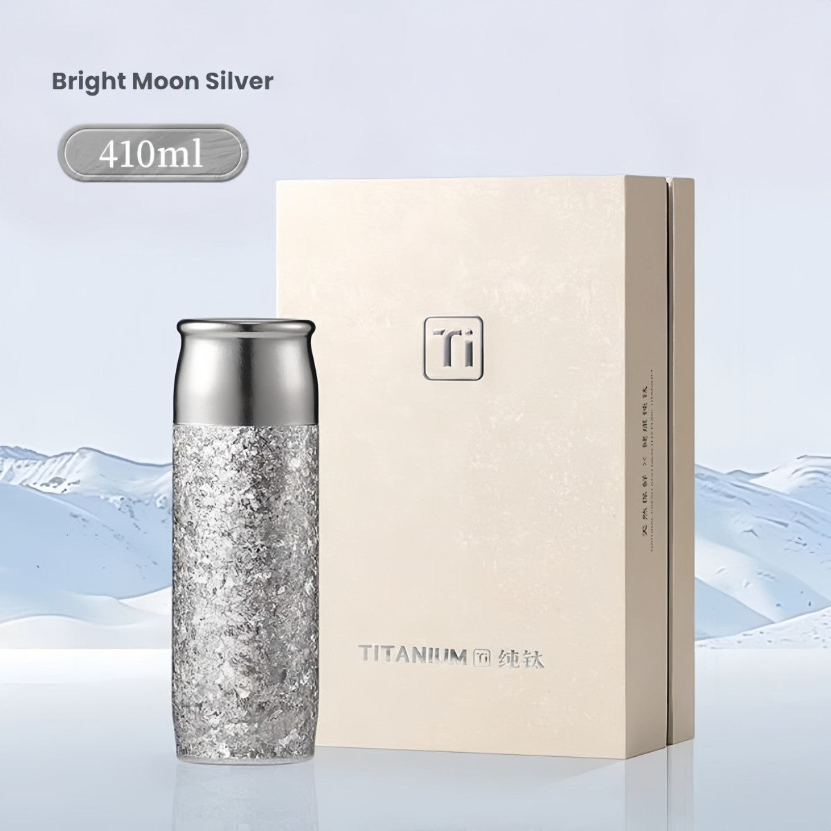 Pure Titanium 14oz Tea Tumbler – Leakproof Magnetic Lid, Multi-Layer Insulation & Built-in Tea Filter