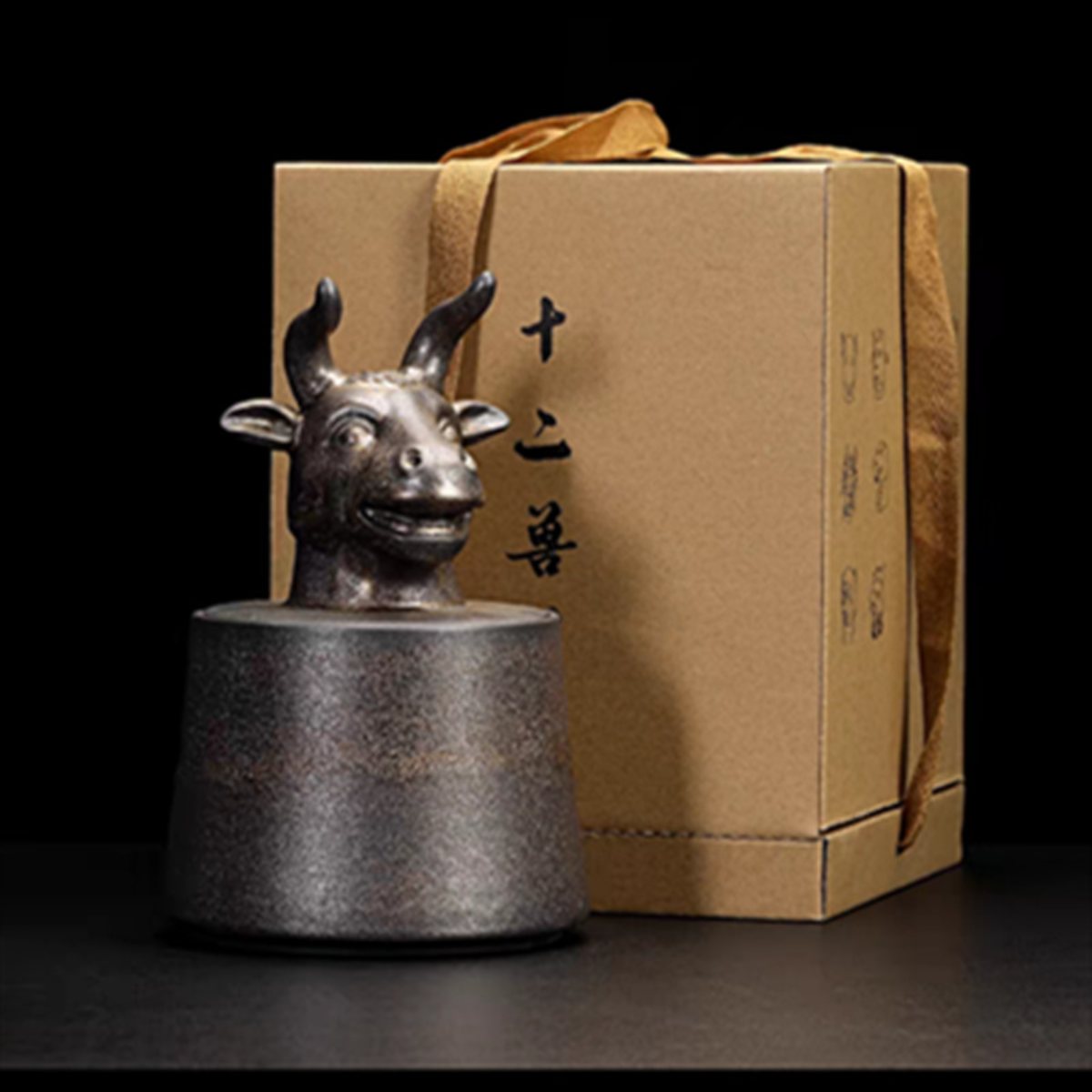 Ceramic Tea Canister with Zodiac Animal Lid – Ideal for Tea, Home Décor and Gifts