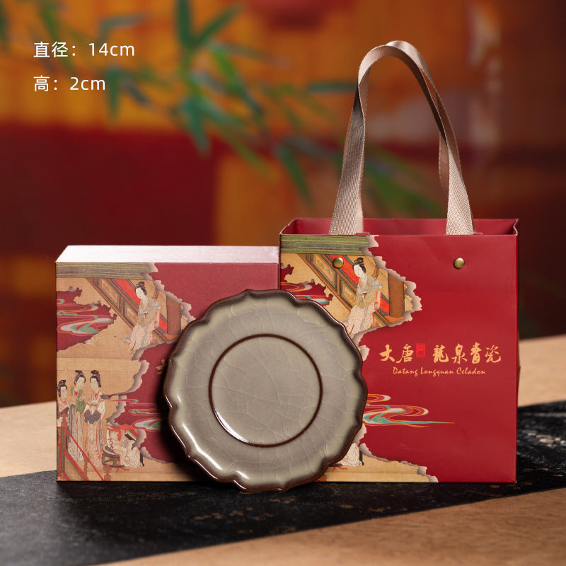 Handmade Longquan Celadon Gongfu Teapot with Stand 250ml