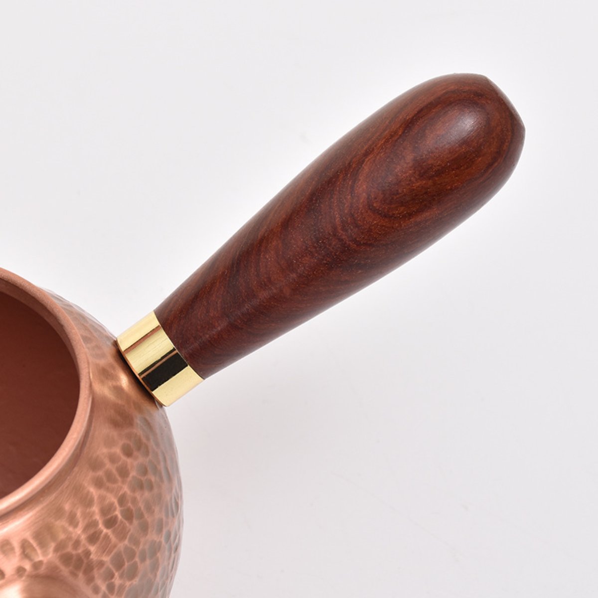 Portable Side-Handle Copper Teapot – Wooden Handle – Home & Office Kung Fu Tea