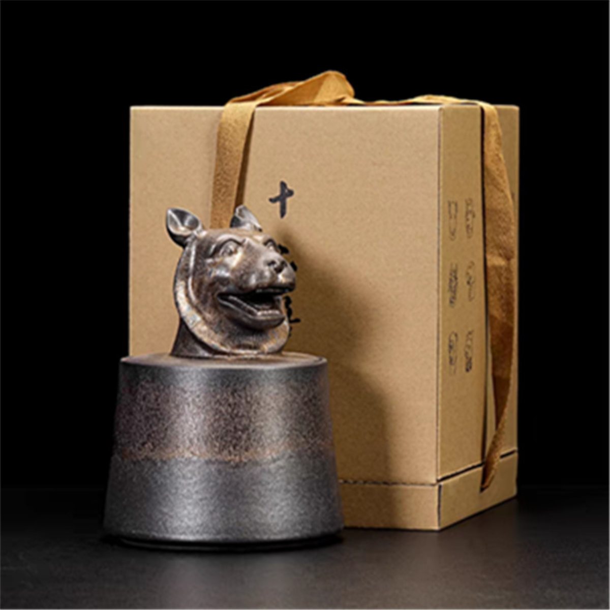 Ceramic Tea Canister with Zodiac Animal Lid – Ideal for Tea, Home Décor and Gifts