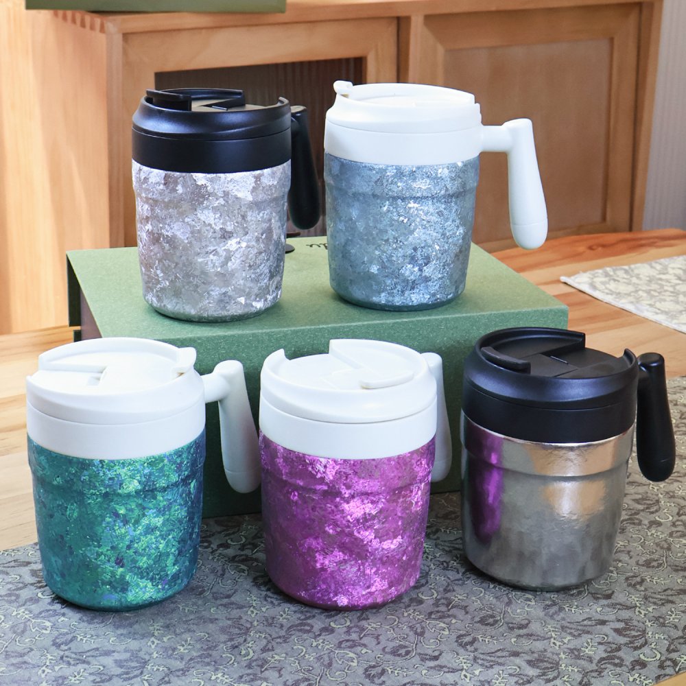 Premium Titanium 350ml (12 fl oz) Office & Tea Mug – Insulated with Handle, Gift Box