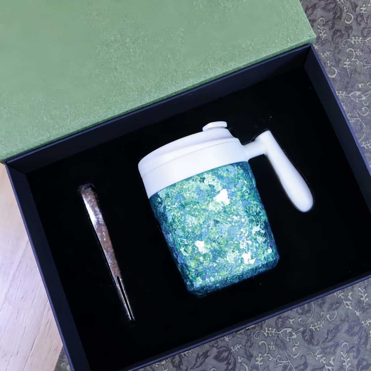 Premium Titanium 350ml (12 fl oz) Office & Tea Mug – Insulated with Handle, Gift Box